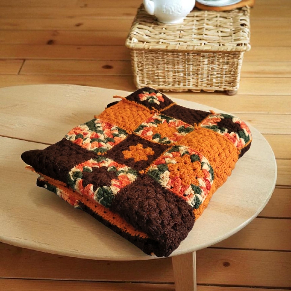 Handcrafted Apghan Crochet Blanket 2 ft 7 in x 4ft